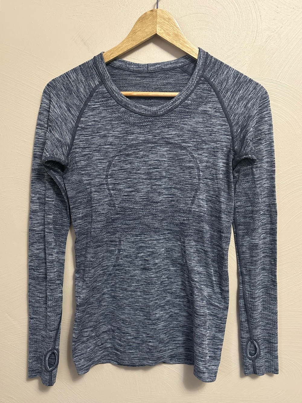 Lululemon Swiftly Tech Long Sleeve Crew Heathered Gray Grey White Size 6
